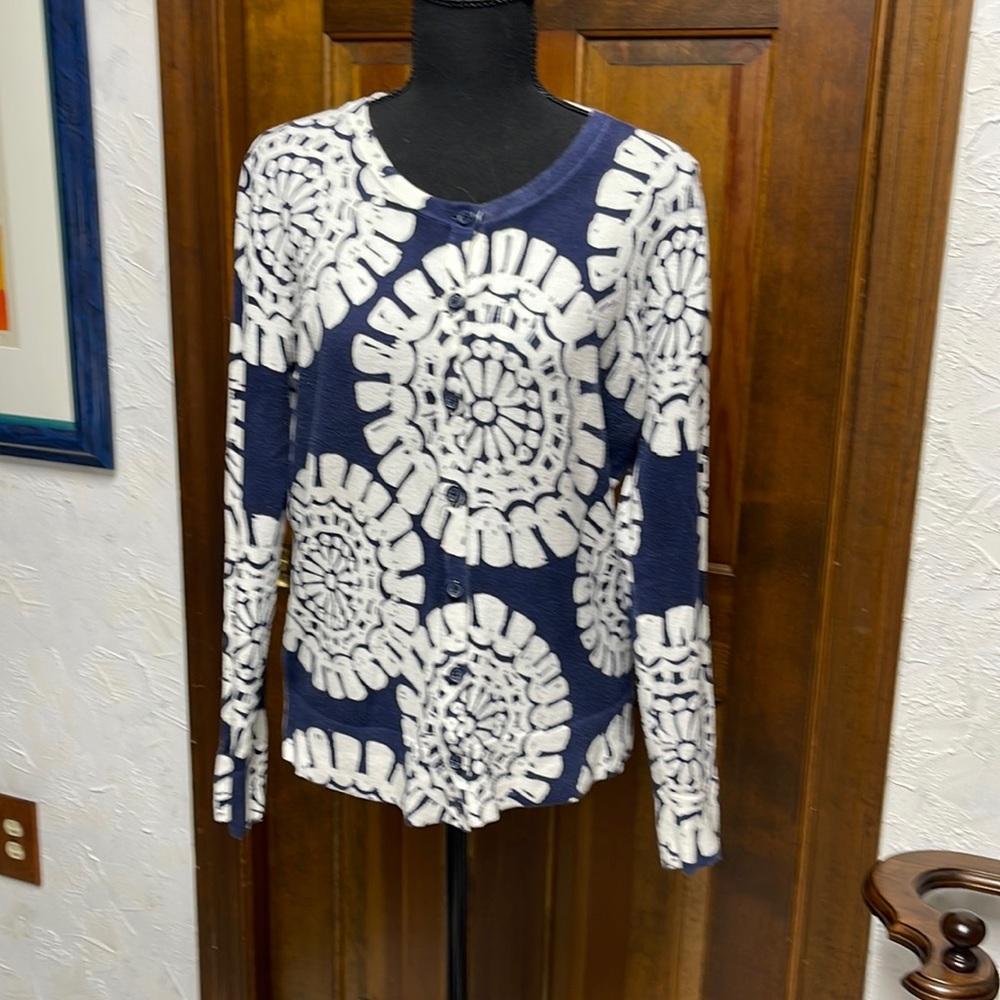 Women Merona Cardigan, Size L.  Cotton/Nylon/Spandex. Pre-Owned.